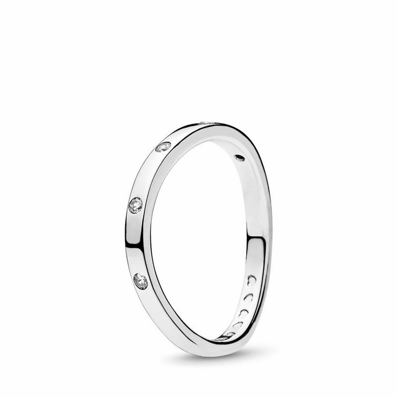Pandora Swirling Droplets Stackable Rings Silver Egypt DO8716254